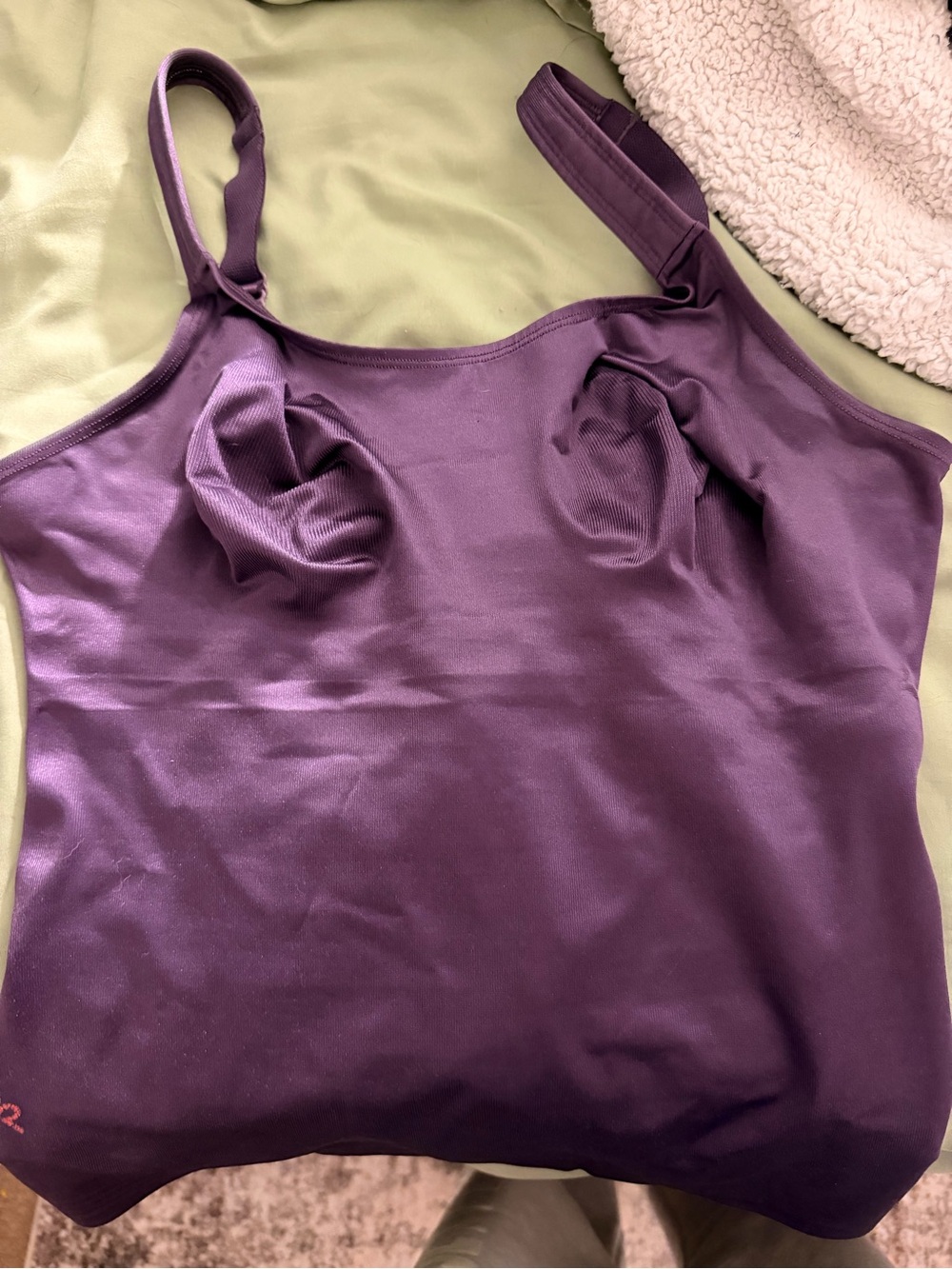 Ruby Ribbon Deep Plum Shaping Tank with Built-In Cups